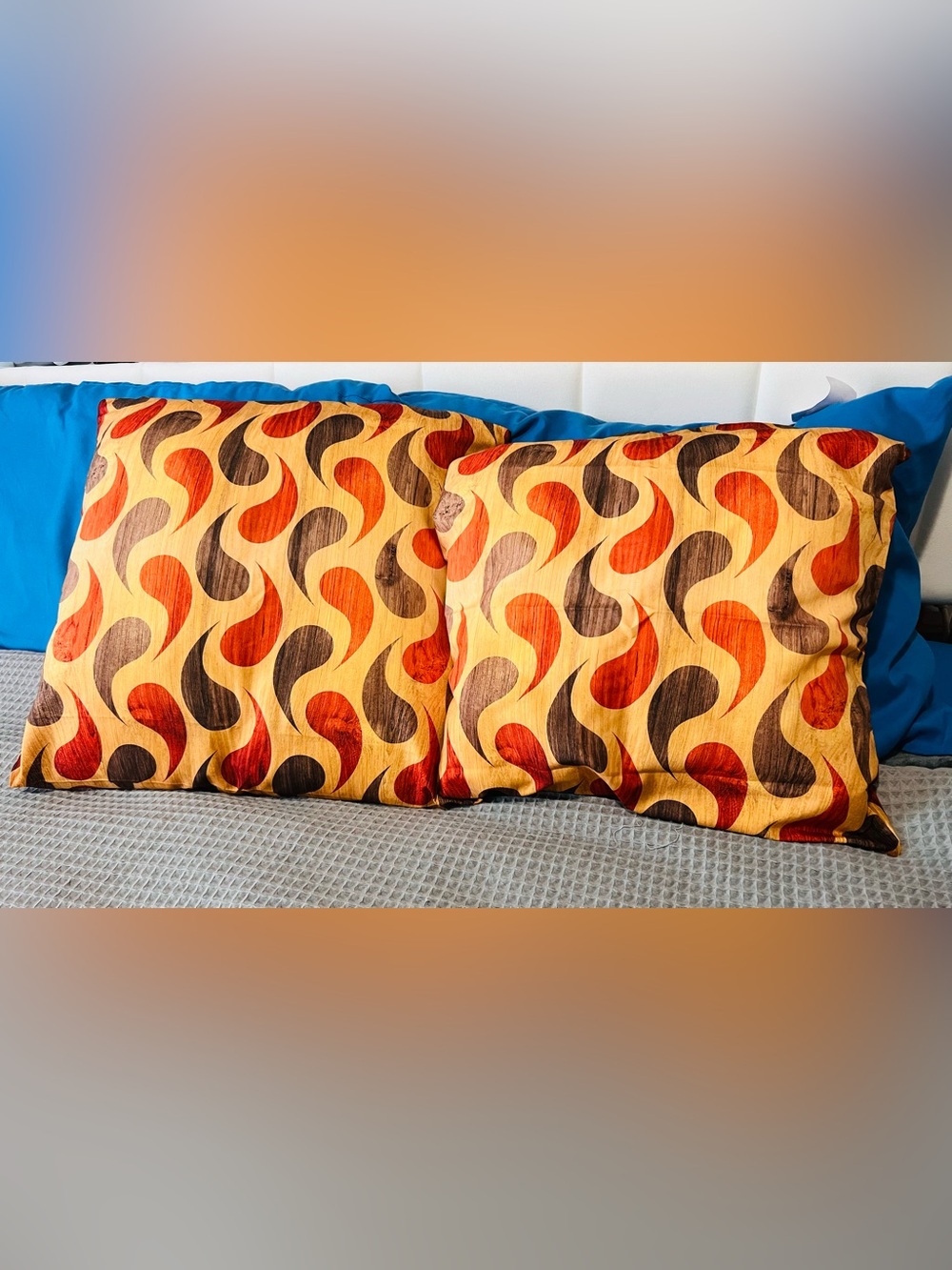 Retro Mid Century Modern Throw Pillow Covers Set of 2